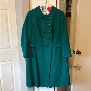 Vintage 2-Piece Emerald Green Dress & Coat Set | Size 16W